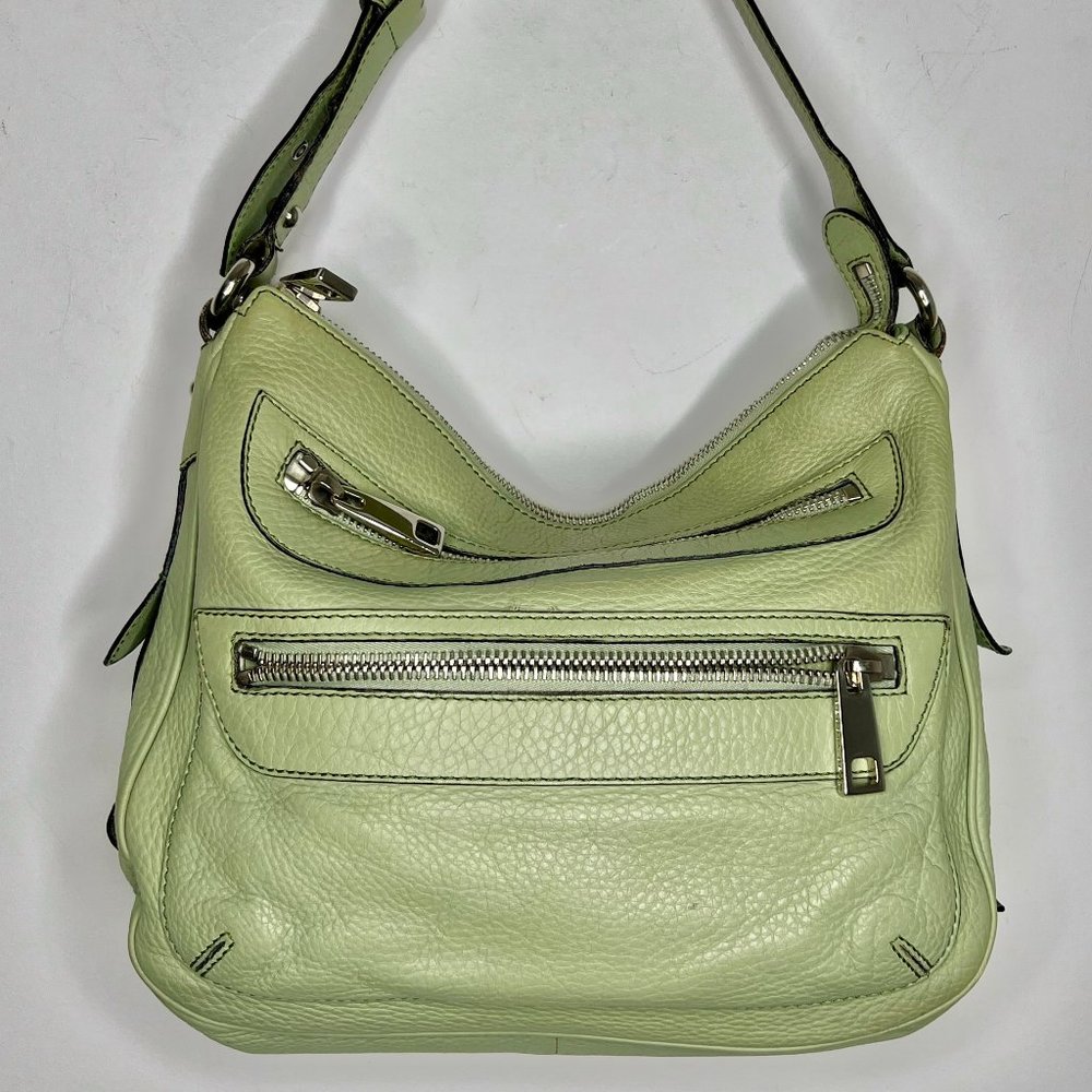 Early 2000s Marc Jacobs Mint Pebbled Leather Hobo Style bag